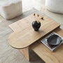 Hanah Home Juego de Mesas de Café Bronce y Roble Zafiro